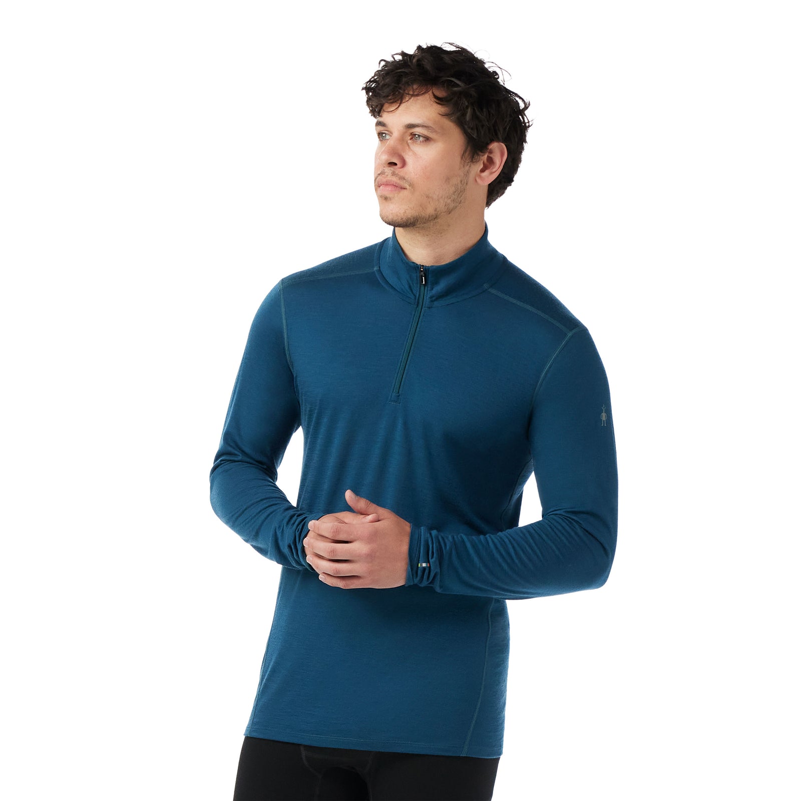 Men's Classic All-Season Merino Base Layer 1/4 Zip Black - ver - 1
