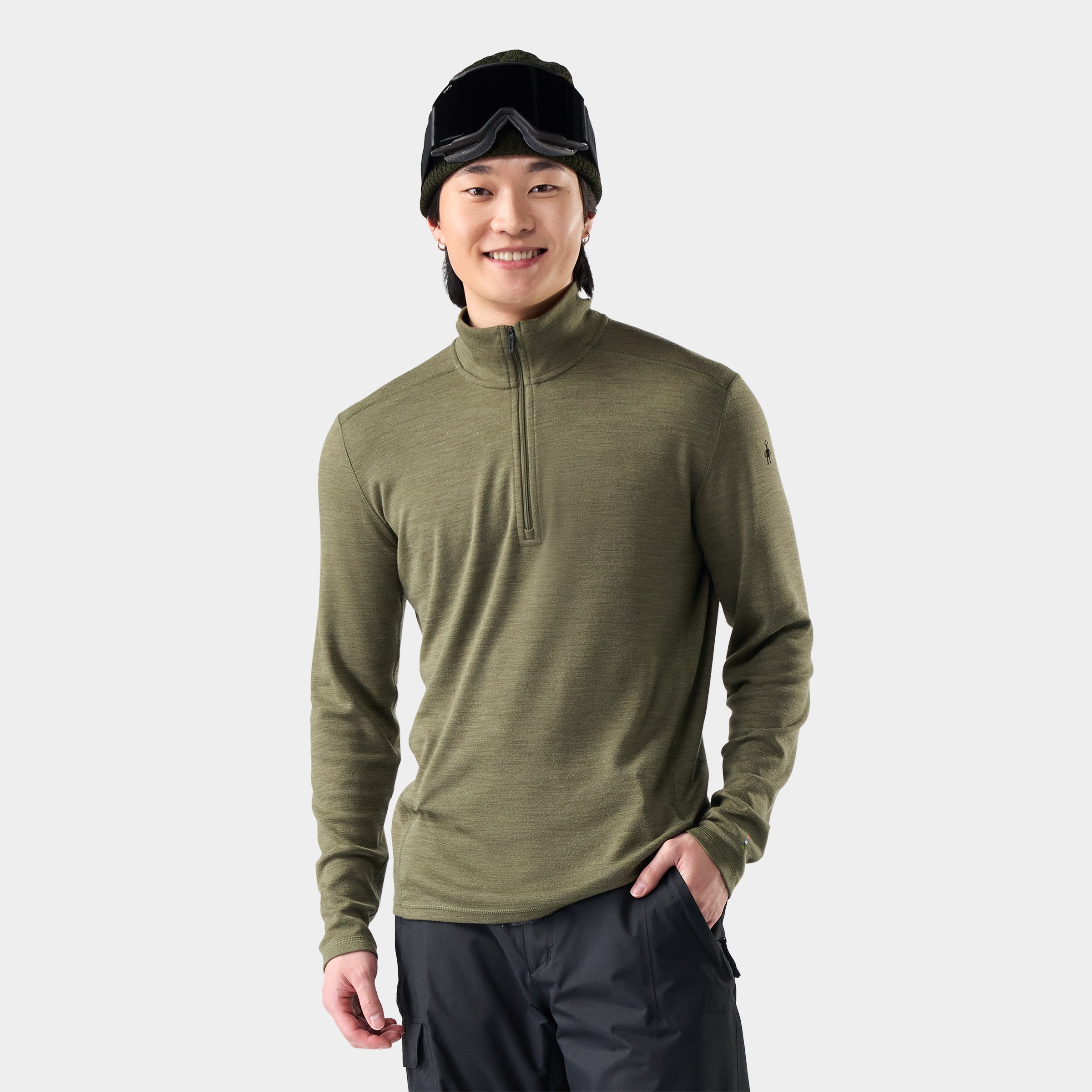 Men's Classic Thermal Merino Base Layer 1/4 Zip - Mink Color Shift