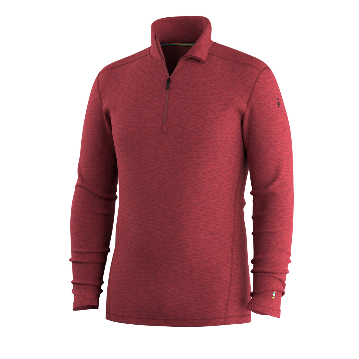 Men's Classic Thermal Merino Base Layer 1/4 Zip Currant Heather - ver - 3
