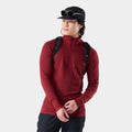 Men's Classic Thermal Merino Base Layer 1/4 Zip Currant Heather - ver - 1