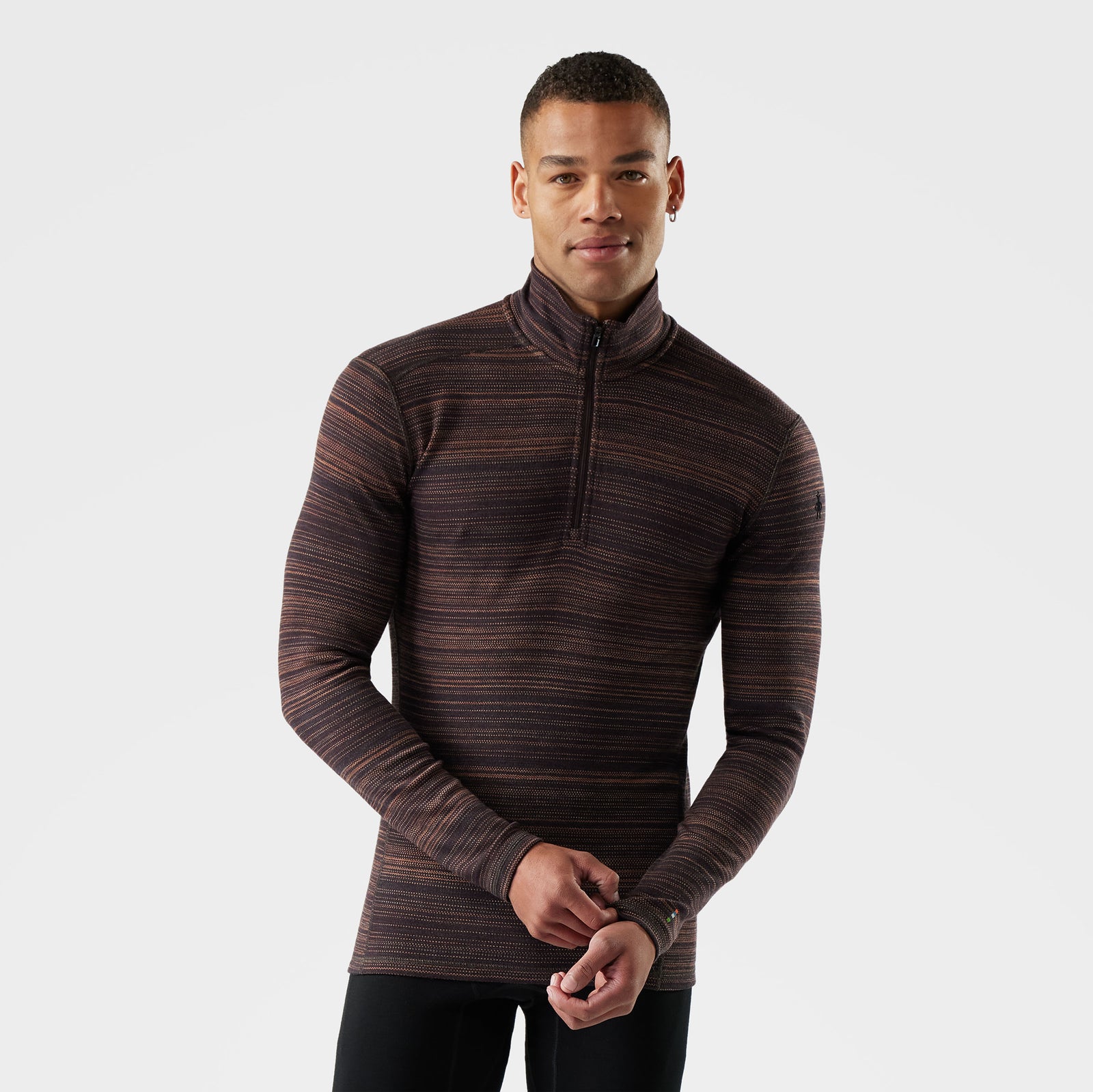 Men's Classic Thermal Merino Base Layer 1/4 Zip Mink Color Shift - ver - 1