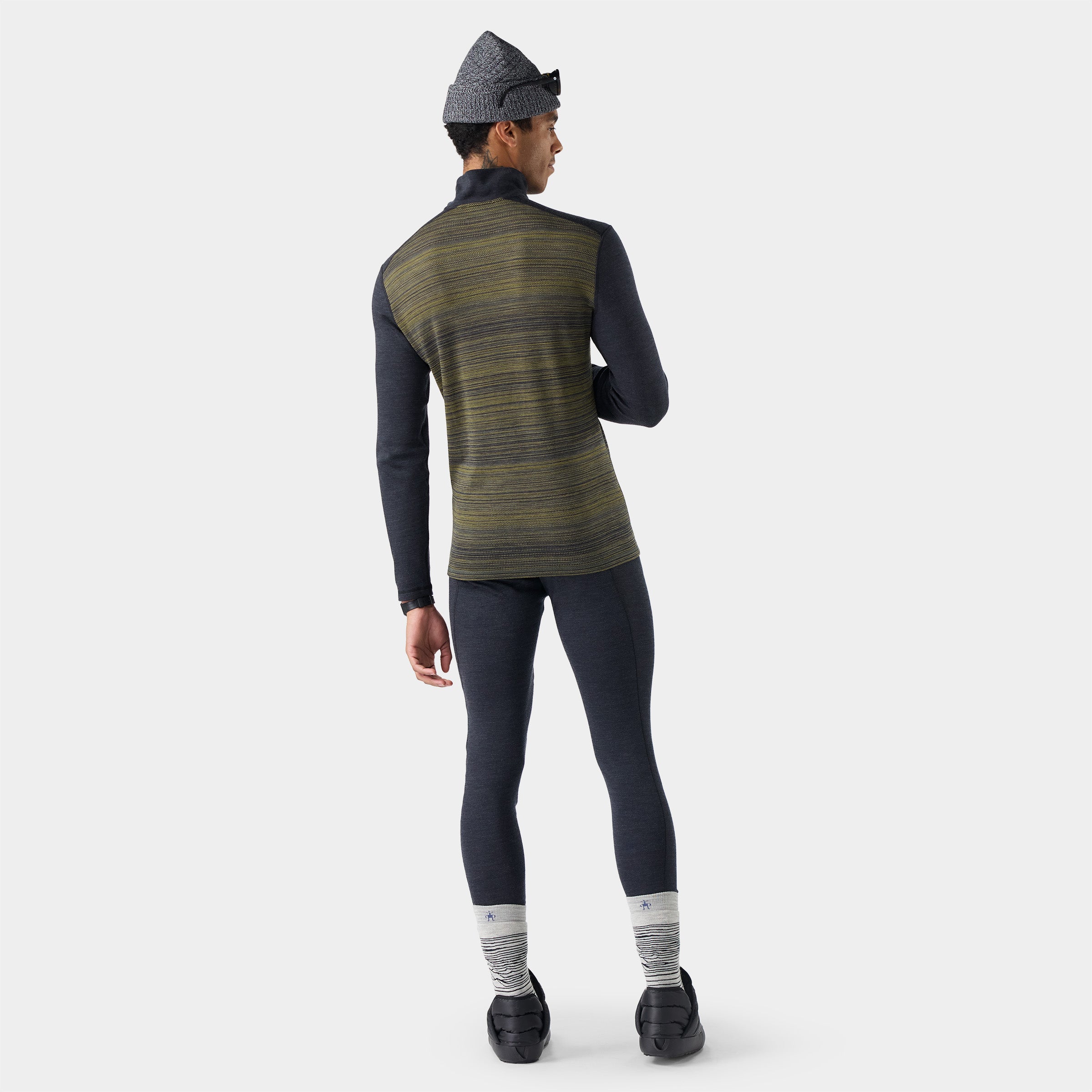 Men's Classic Thermal Merino Base Layer 1/4 Zip - Mink Color Shift