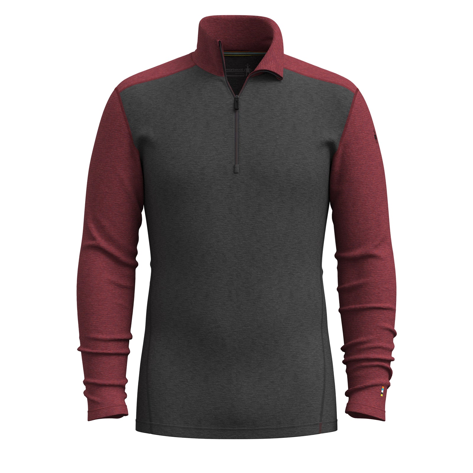 Men's Classic Thermal Merino Base Layer 1/4 Zip Deep Navy-Currant Heather - ver - 3