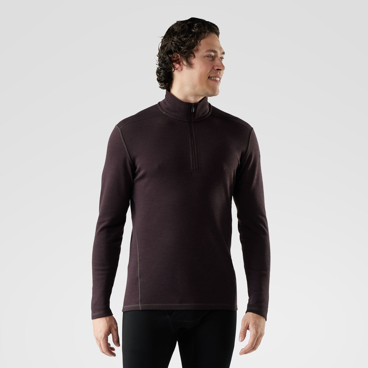 Men's Classic Thermal Merino Base Layer 1/4 Zip Winter Moss Summit Soul - 1