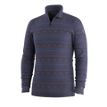 Men's Classic Thermal Merino Base Layer 1/4 Zip Deep Navy-Currant Heather - ver - 14