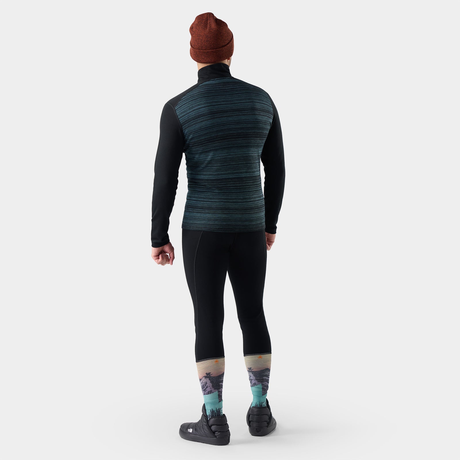 Men's Classic Thermal Merino Base Layer 1/4 Zip Winter Moss Summit Soul - ver - 2