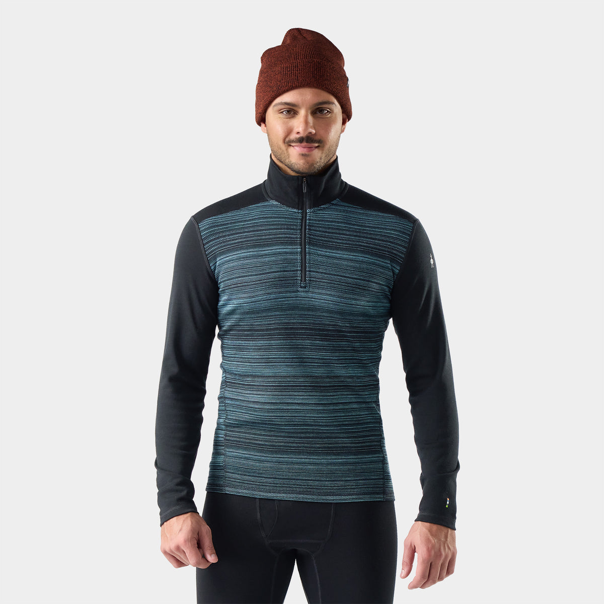 Haut de base à demi-glissière Classic Thermal Merino en boîte pour hommes  - 