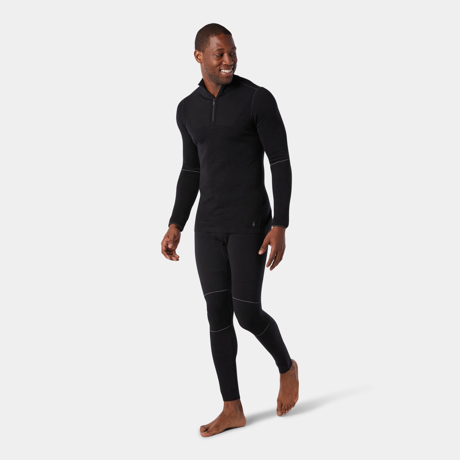 Men's Intraknit™ Thermal Max Merino Base Layer 1/4 Zip Black - ver - 1