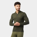 Men's Intraknit™ Thermal Max Merino Base Layer 1/4 Zip Winter Moss - ver - 1