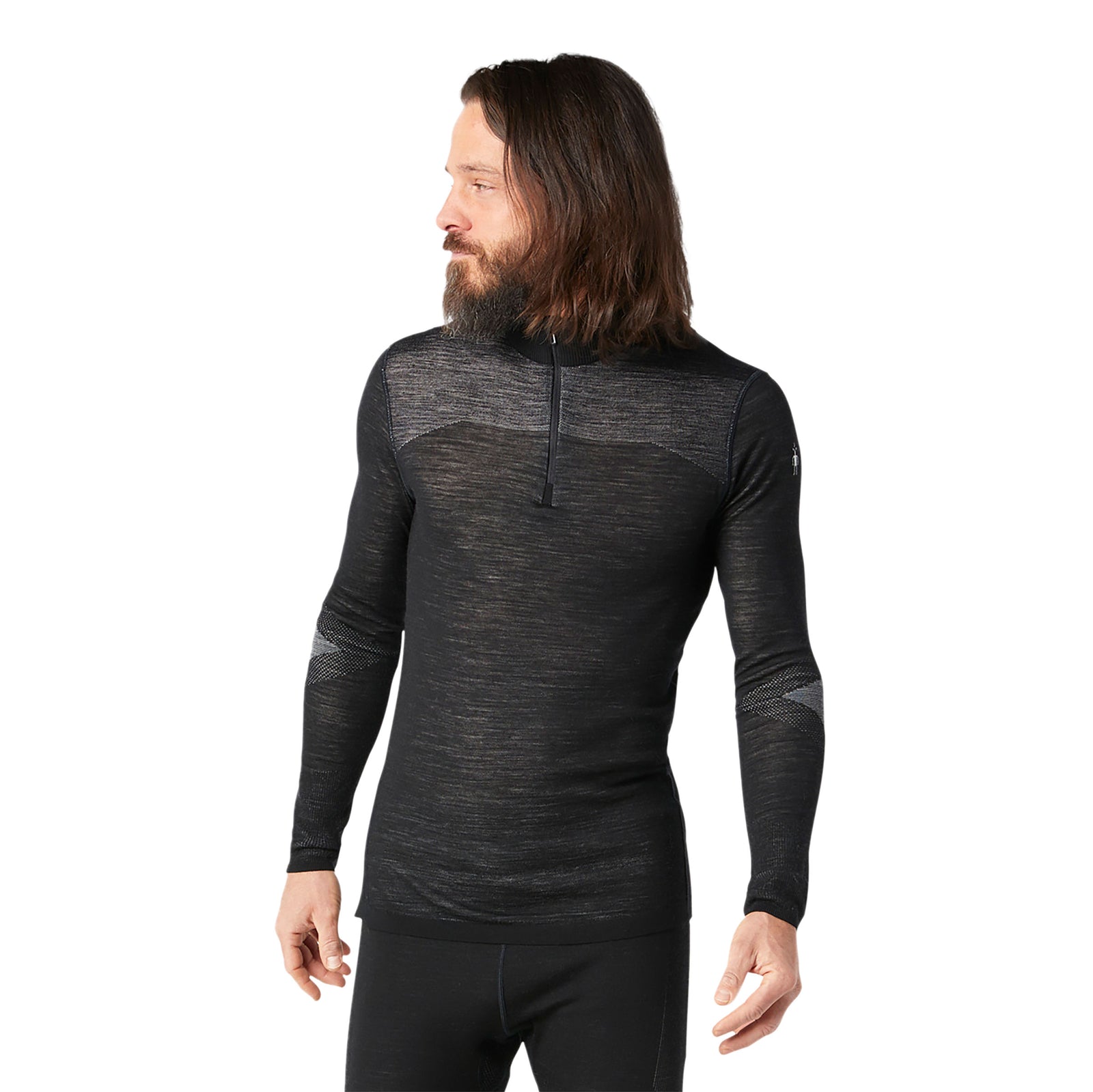 Men's Intraknit™ Thermal Merino Base Layer 1/4 Zip Charcoal-Nightfall Blue - ver - 1