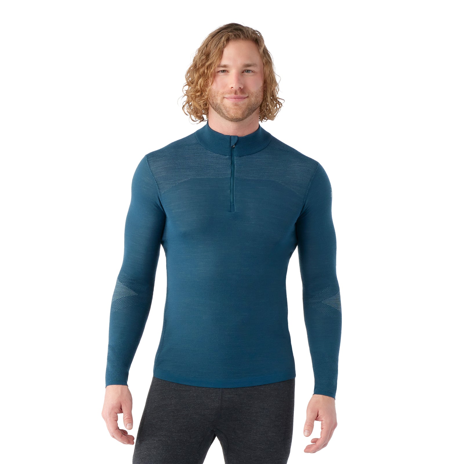 Men's Intraknit™ Thermal Merino Base Layer 1/4 Zip Charcoal-Nightfall Blue - ver - 1