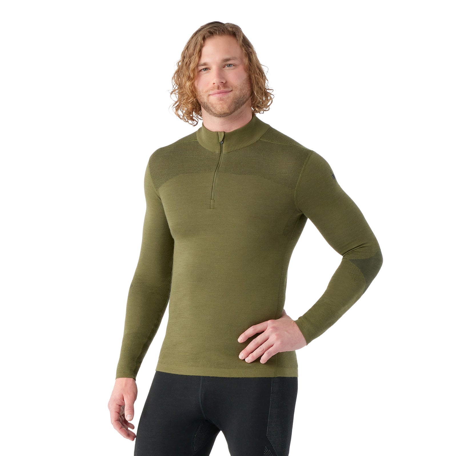 Men's Intraknit™ Thermal Merino Base Layer 1/4 Zip Charcoal-Nightfall Blue - ver - 1