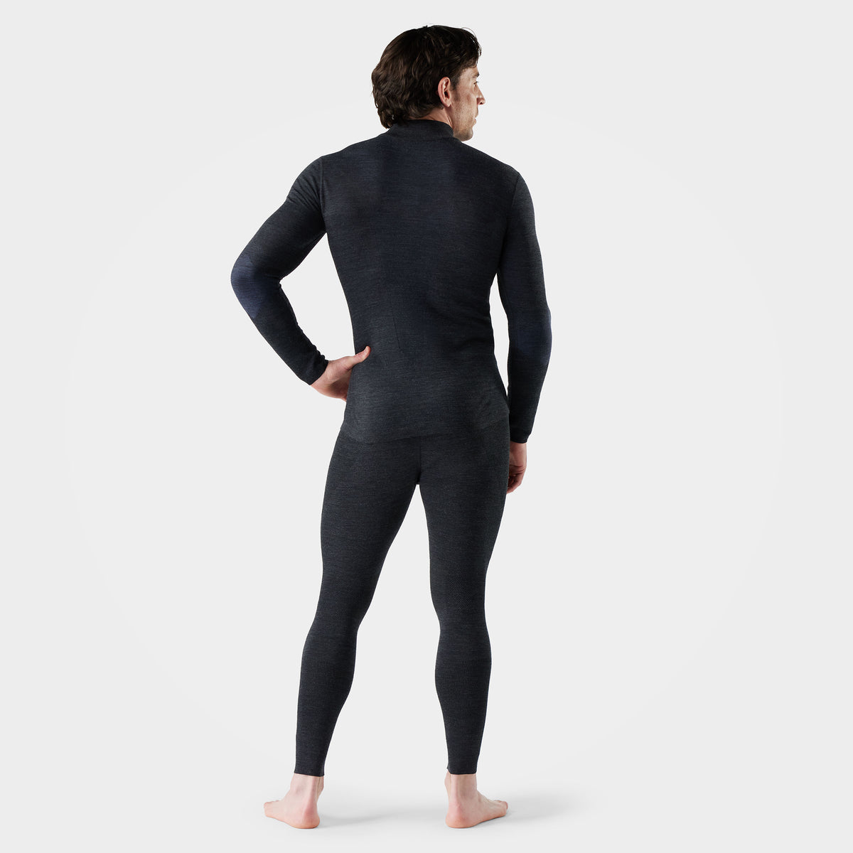 Men's Intraknit™ Thermal Merino Base Layer 1/4 Zip Charcoal-Nightfall Blue - 2