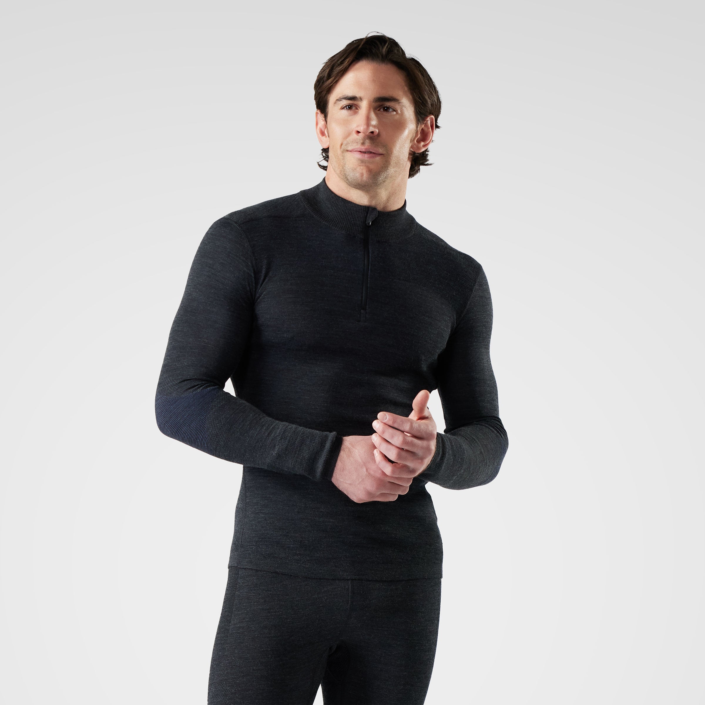 Men's Intraknit™ Thermal Merino Base Layer 1/4 Zip - Charcoal