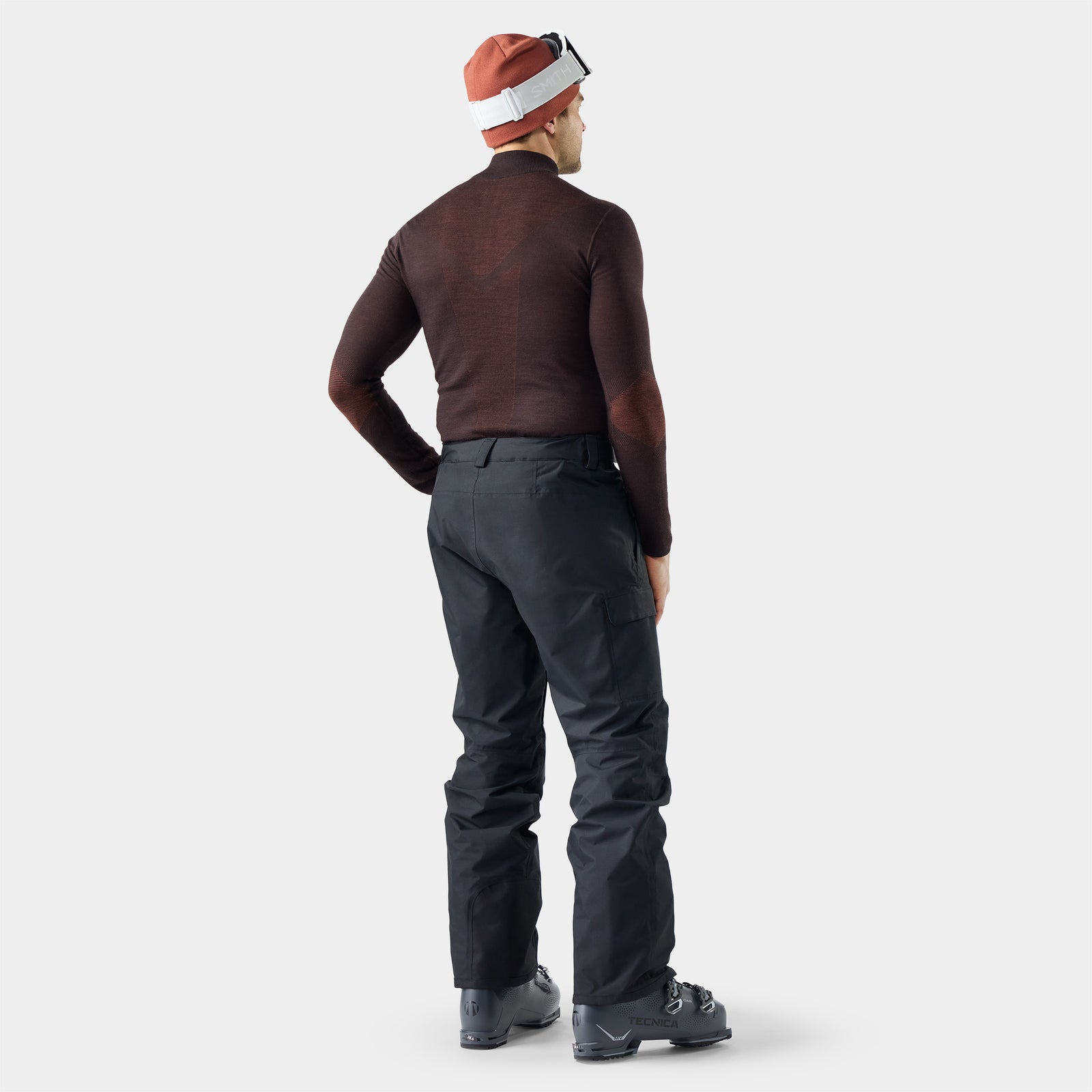 Men's Intraknit™ Thermal Merino Base Layer 1/4 Zip Dark Mink-Burnt Sienna - ver - 2