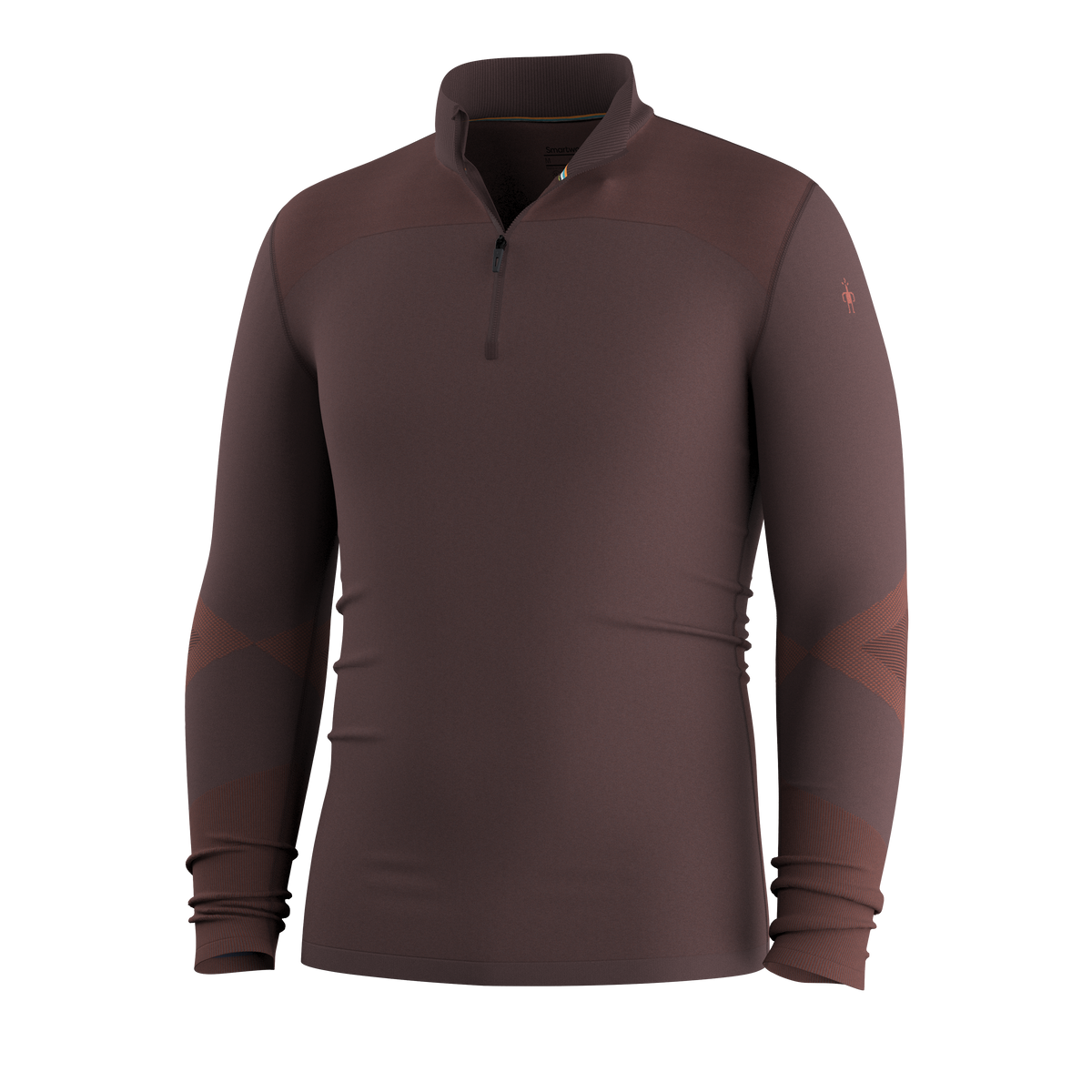 Men's Intraknit™ Thermal Merino Base Layer 1/4 Zip Dark Mink-Burnt