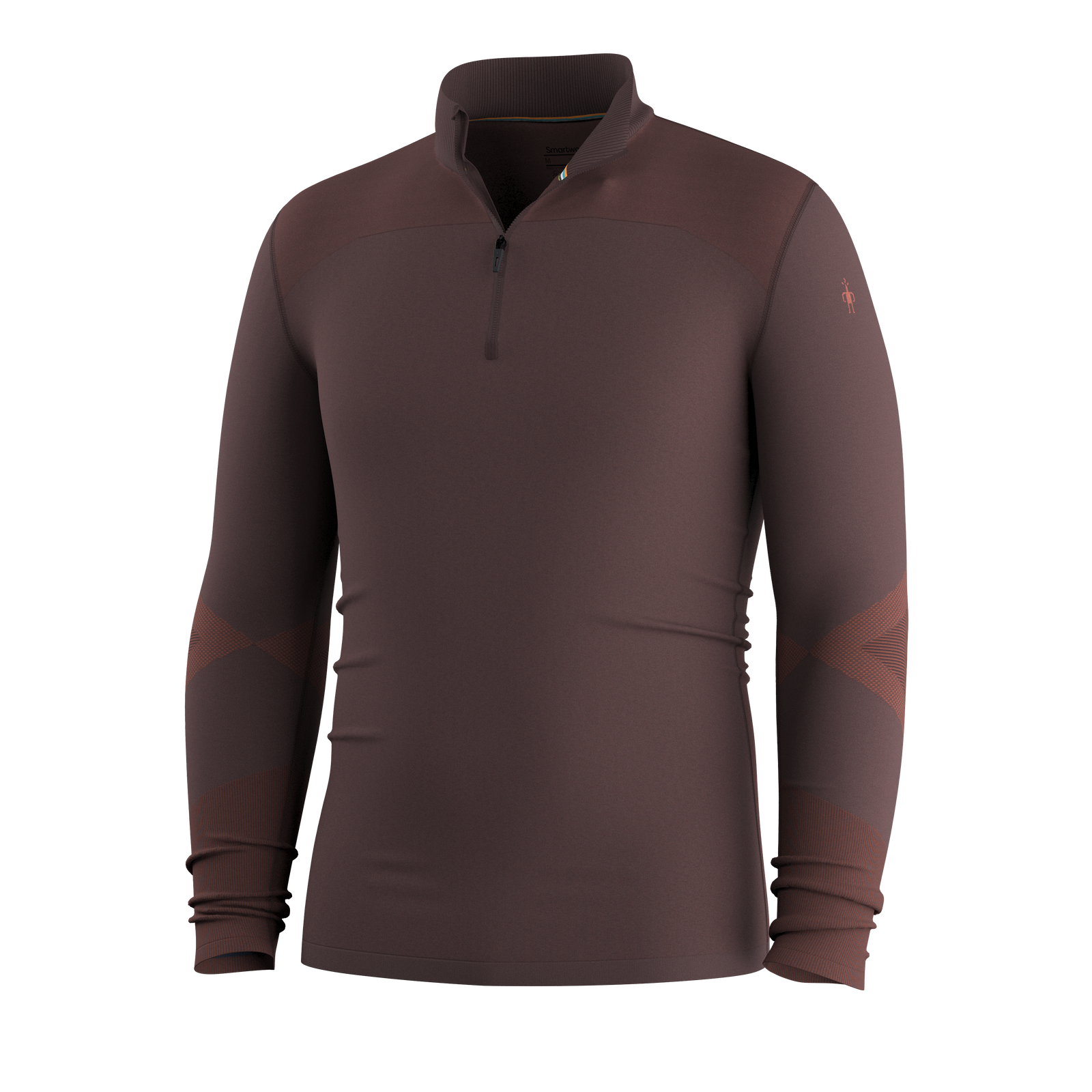 Men's Intraknit™ Thermal Merino Base Layer 1/4 Zip Dark Mink-Burnt Sienna - ver - 4