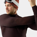 Men's Intraknit™ Thermal Merino Base Layer 1/4 Zip Dark Mink-Burnt Sienna - ver - 3