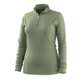 Women's Classic All-Season Merino Base Layer 1/4 Zip Green Tea - ver - 3