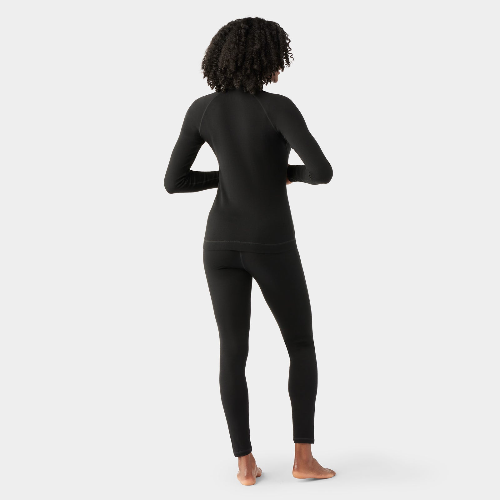 Women's Classic Thermal Merino Base Layer 1/4 Zip Arctic Green Heather - ver - 2