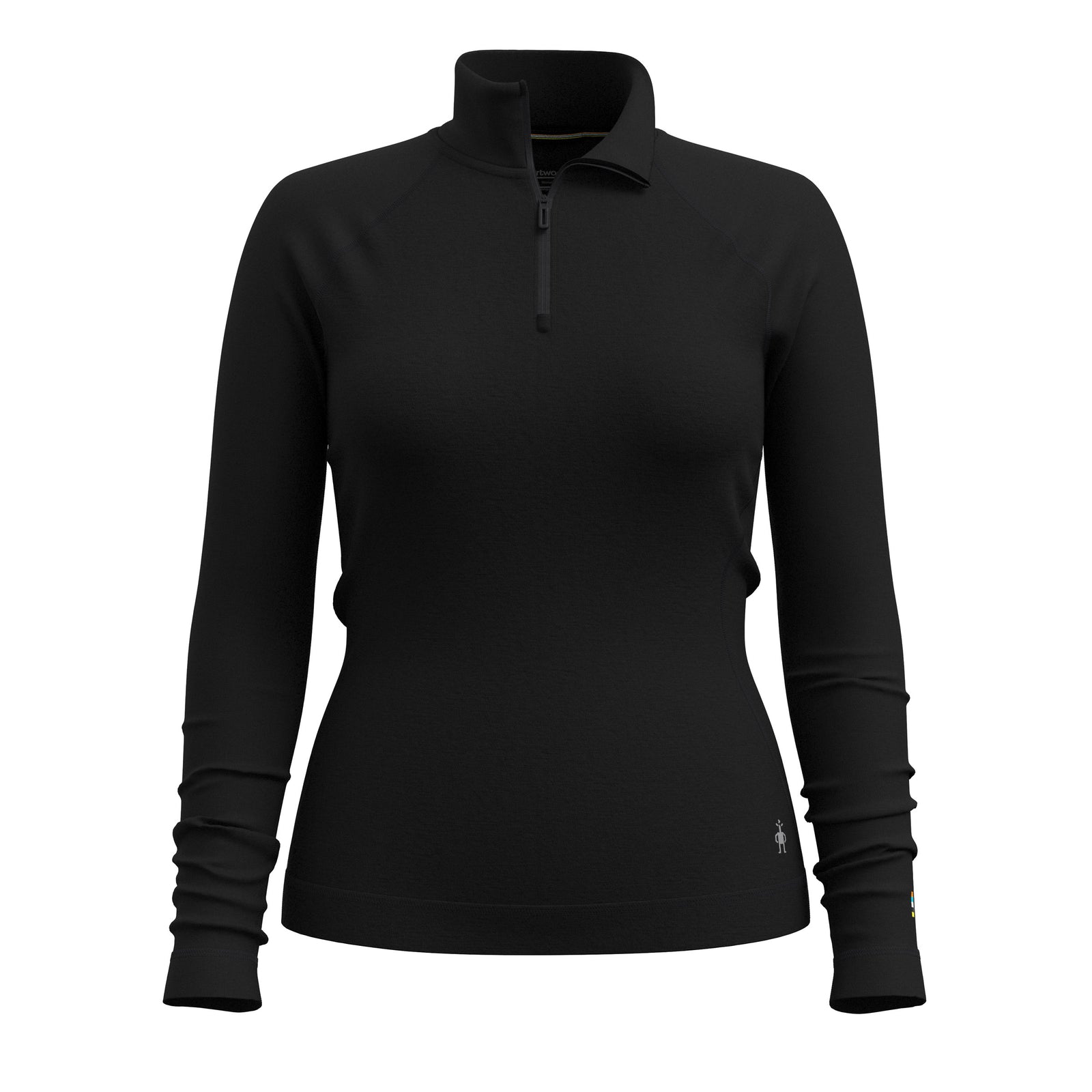 Women's Classic Thermal Merino Base Layer 1/4 Zip Arctic Green Heather - ver - 3