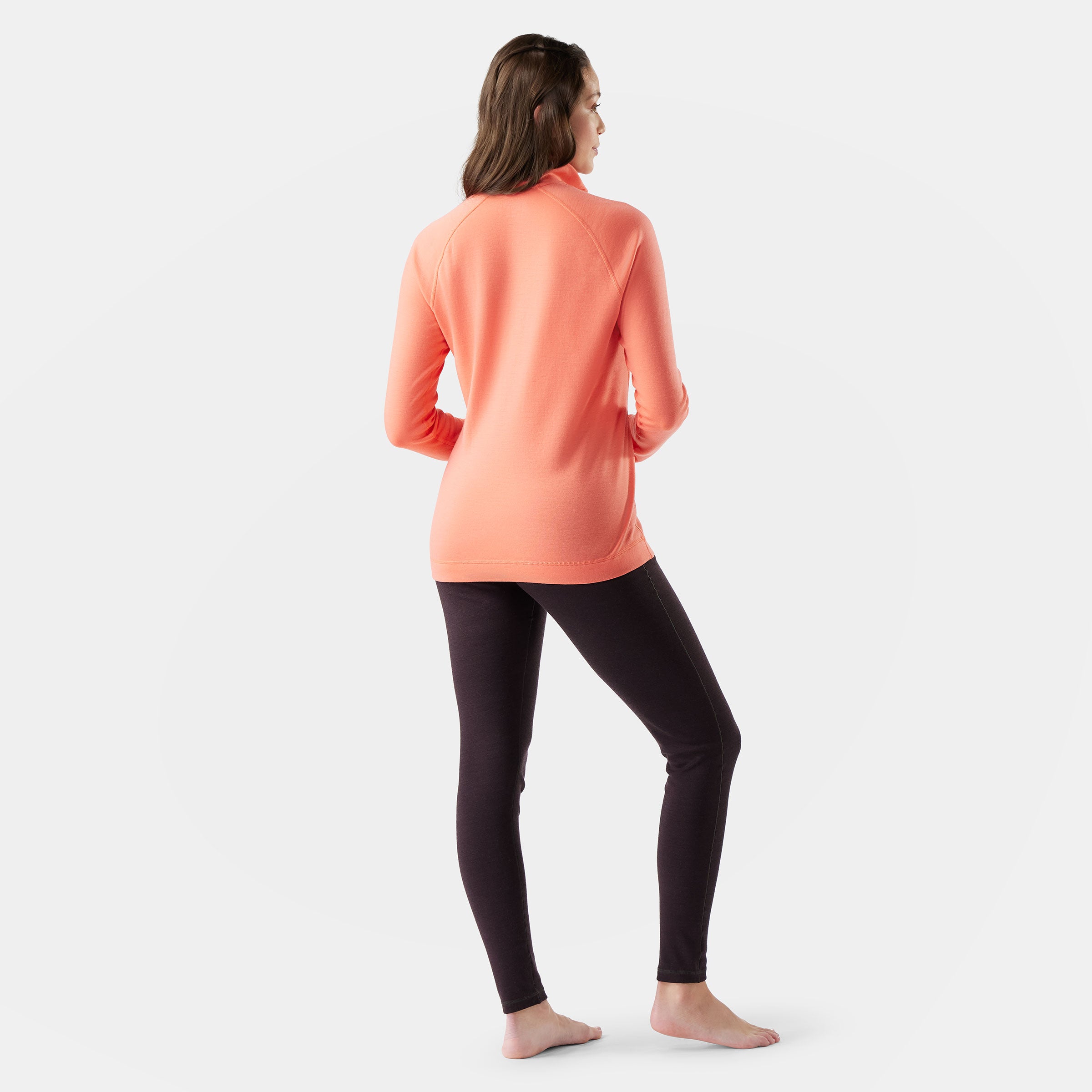 Women's Classic Thermal Merino Base Layer 1/4 Zip - Coral Reef