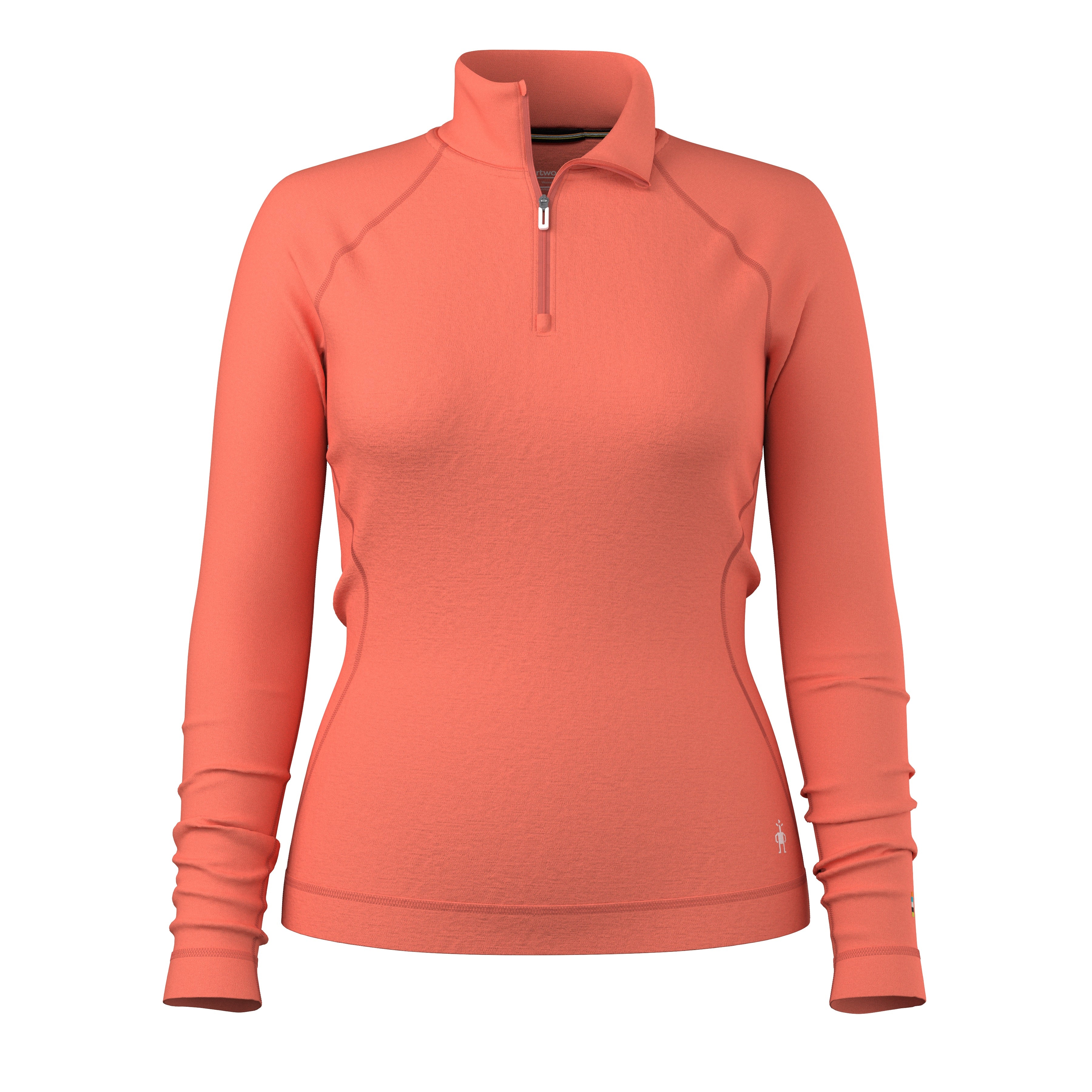Women's Classic Thermal Merino Base Layer 1/4 Zip - Coral Reef