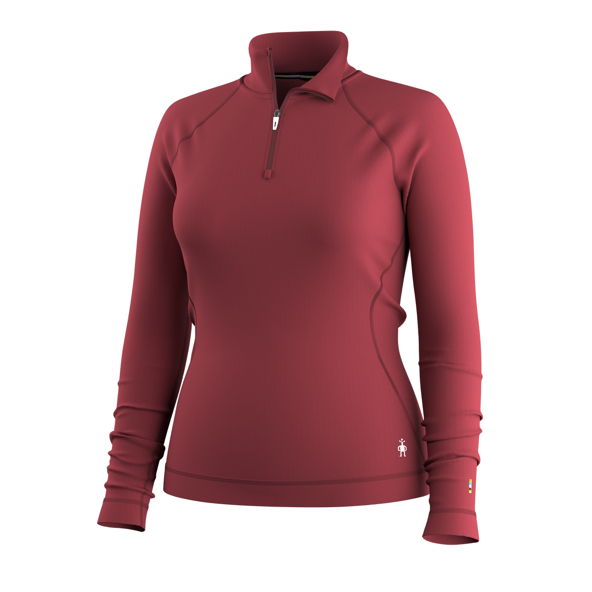Women's Classic Thermal Merino Base Layer 1/4 Zip Cherry Lacquer - 3