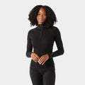 Women's Classic Thermal Merino Base Layer 1/4 Zip Chalk Violet Heather - ver - 4