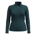 Women's Classic Thermal Merino Base Layer 1/4 Zip Chalk Violet Heather - ver - 3