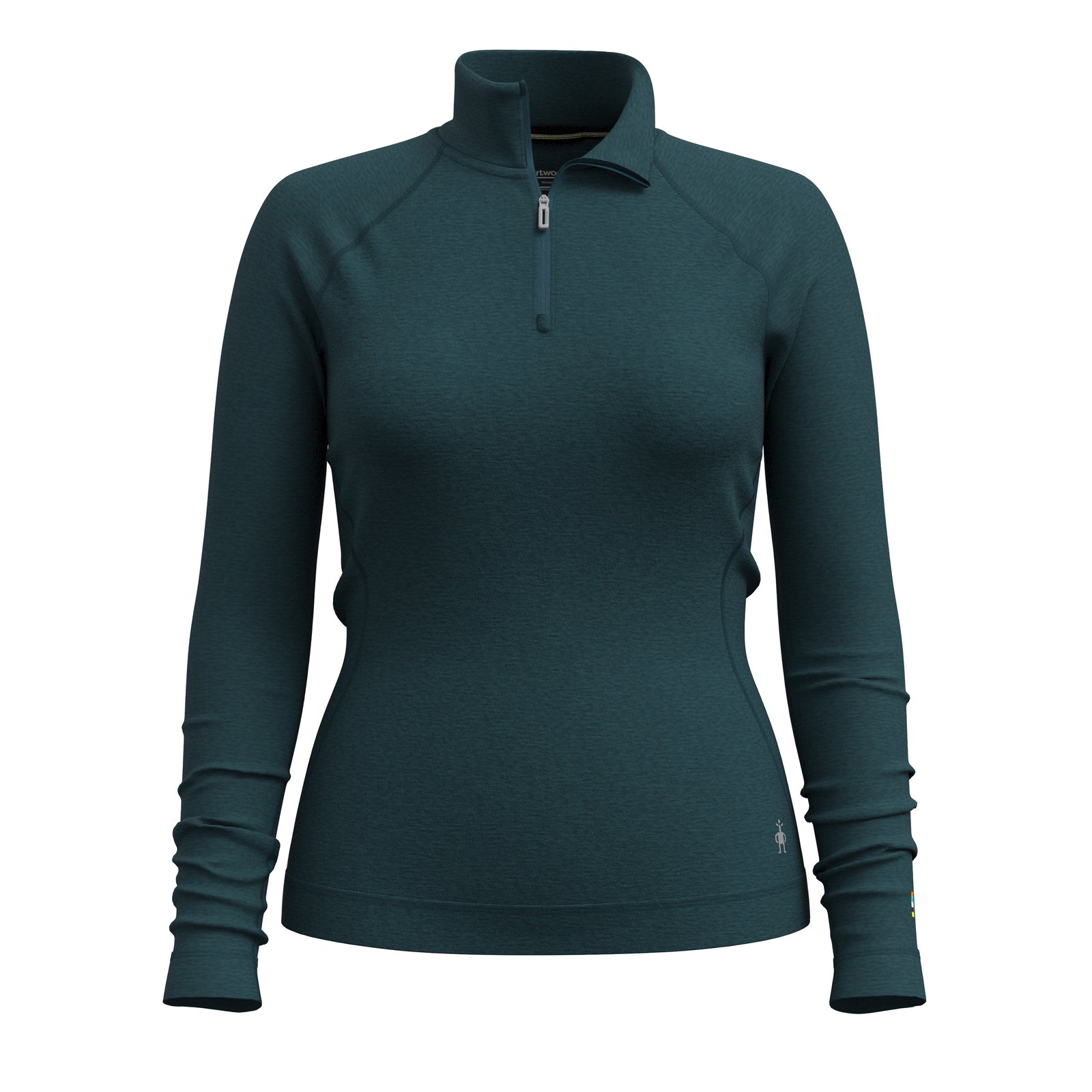 Women's Classic Thermal Merino Base Layer 1/4 Zip Chalk Violet Heather - ver - 3