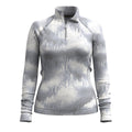 Women's Classic Thermal Merino Base Layer 1/4 Zip Chalk Violet Heather - ver - 37