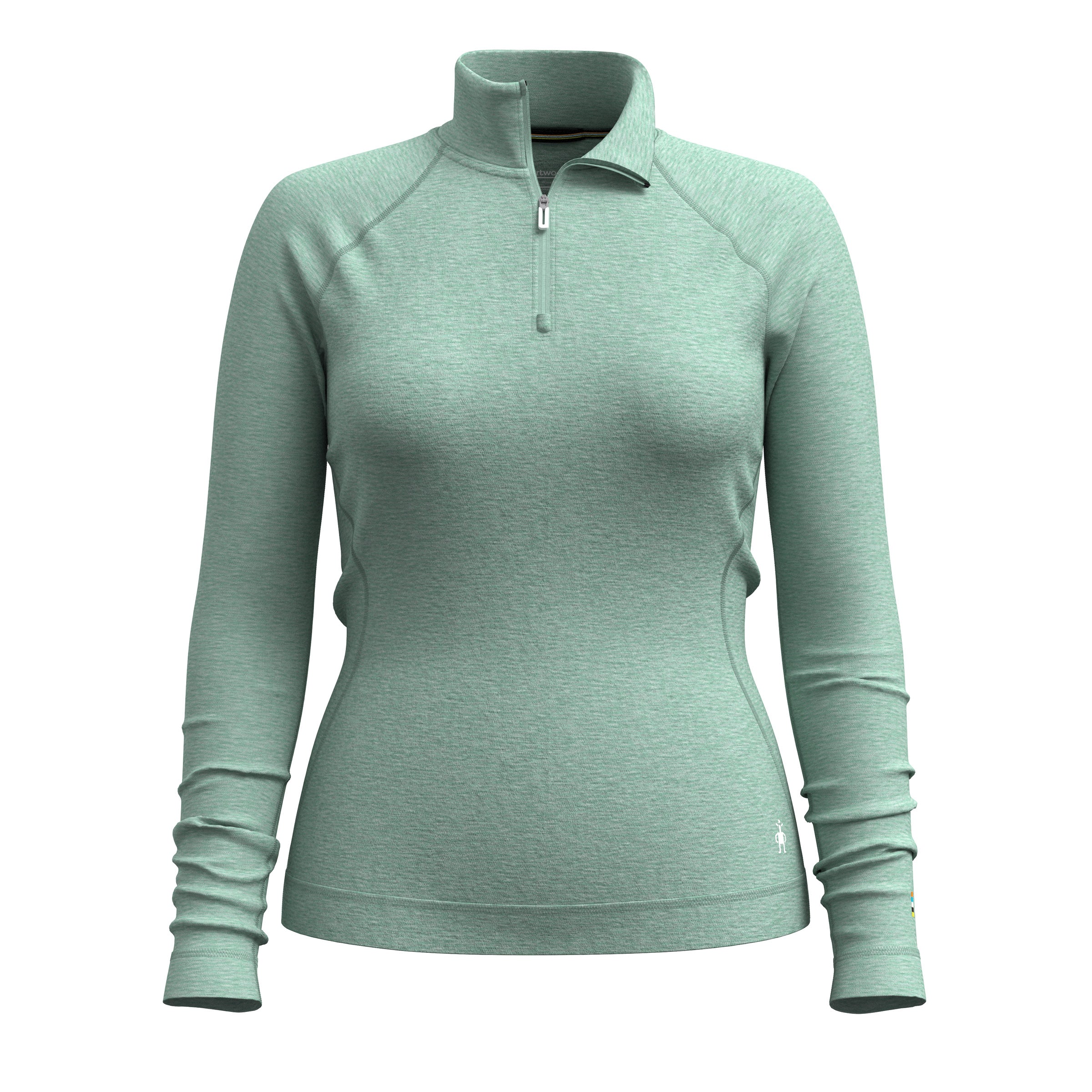 Women's Classic Thermal Merino Base Layer 1/4 Zip - Arctic Green