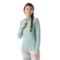 Women's Classic Thermal Merino Base Layer 1/4 Zip Chalk Violet Heather - ver - 11