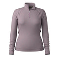 Women's Classic Thermal Merino Base Layer 1/4 Zip Chalk Violet Heather - ver - 3