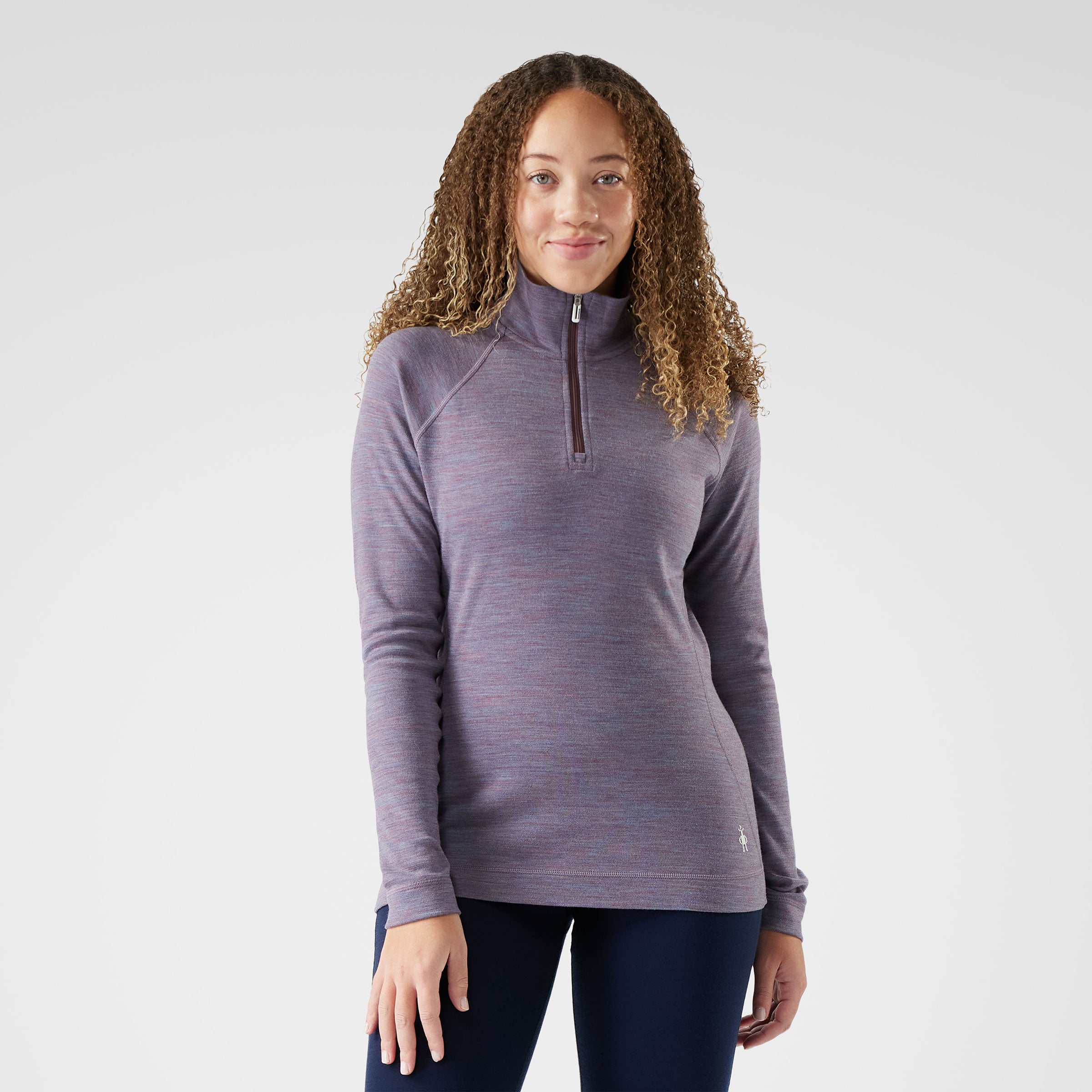専用  Thermal Base Layer XS マープ Women's Classic Thermal Merino Base Layer 1/4 Zip - Chalk Violet