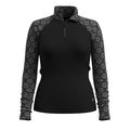 Women's Classic Thermal Merino Base Layer 1/4 Zip Chalk Violet Heather - ver - 41