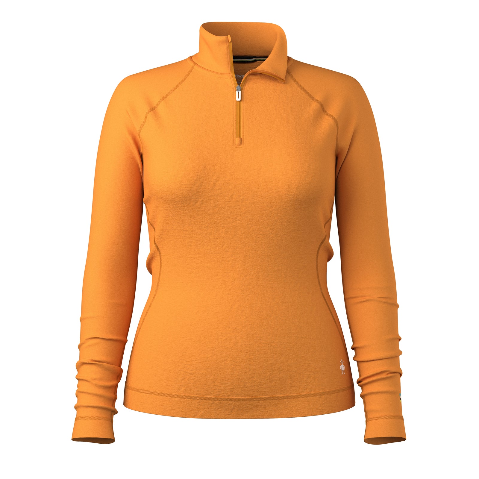 Women's Classic Thermal Merino Base Layer 1/4 Zip Chalk Violet Heather - ver - 3