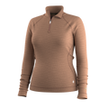 Women's Classic Thermal Merino Base Layer 1/4 Zip Boxed Arctic Green Heather - ver - 3