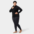 Women's Classic Thermal Merino Base Layer 1/4 Zip Plus Arctic Green Heather - ver - 4