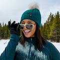 Women's Classic Thermal Merino Base Layer 1/4 Zip Plus Arctic Green Heather - ver - 10