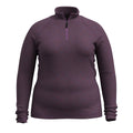 Women's Classic Thermal Merino Base Layer 1/4 Zip Plus Arctic Green Heather - ver - 26