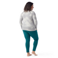Women's Classic Thermal Merino Base Layer 1/4 Zip Plus Arctic Green Heather - ver - 13