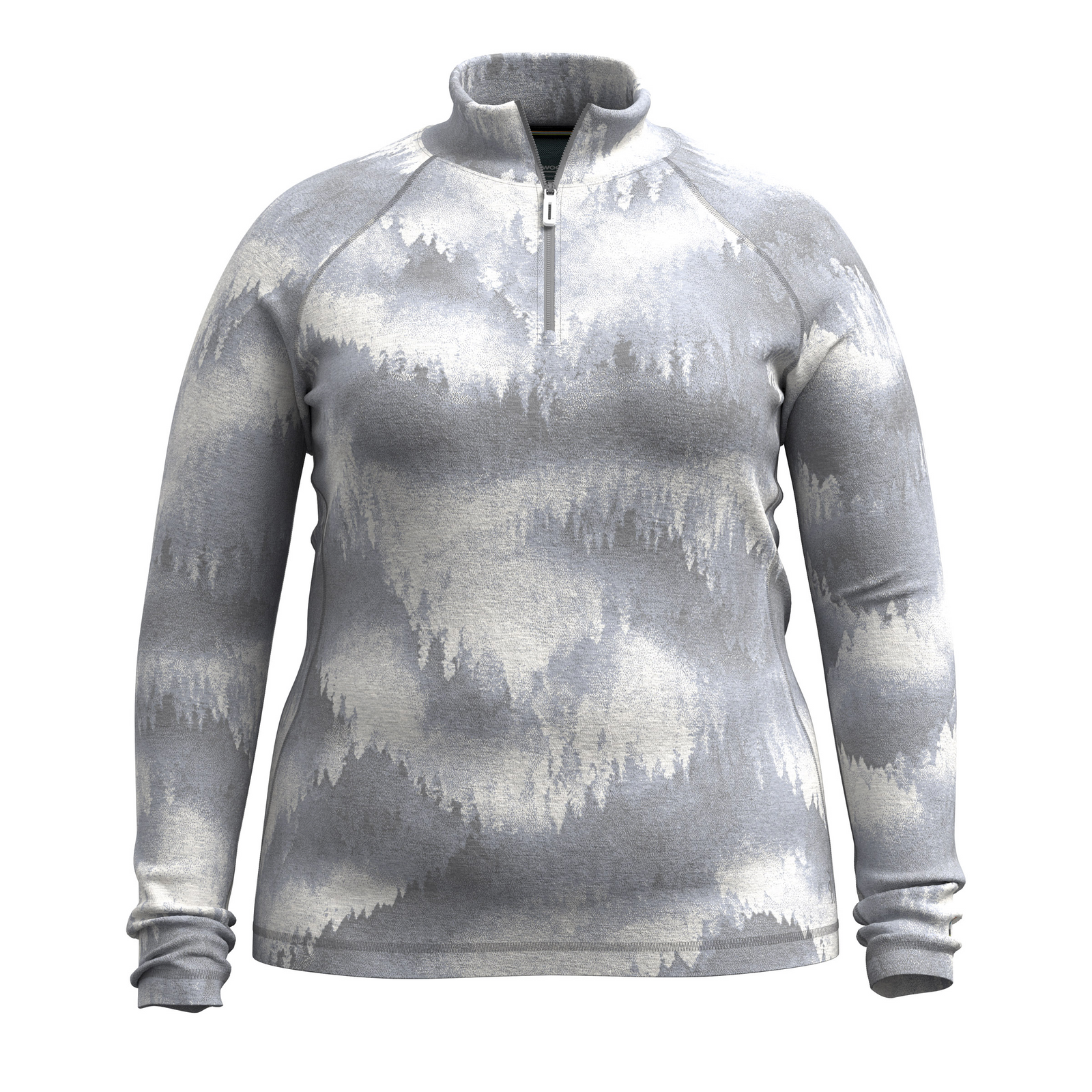 Women's Classic Thermal Merino Base Layer 1/4 Zip Plus Charcoal Heather - ver - 3