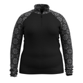 Women's Classic Thermal Merino Base Layer 1/4 Zip Plus Arctic Green Heather - ver - 18