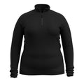 Women's Classic Thermal Merino Base Layer 1/4 Zip Plus Arctic Green Heather - ver - 21