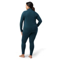 Women's Classic Thermal Merino Base Layer 1/4 Zip Plus Arctic Green Heather - ver - 17