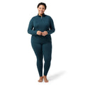 Women's Classic Thermal Merino Base Layer 1/4 Zip Plus Arctic Green Heather - ver - 16