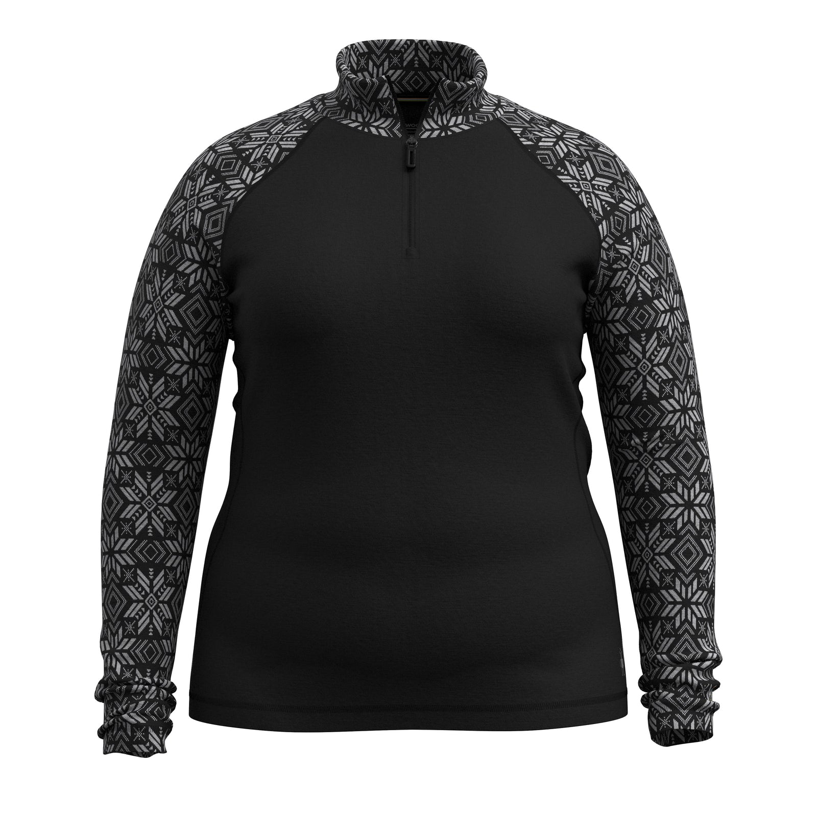 Women's Classic Thermal Merino Base Layer 1/4 Zip Plus Arctic Green Heather - ver - 6