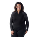 Women's Classic Thermal Merino Base Layer 1/4 Zip Plus Arctic Green Heather - ver - 4